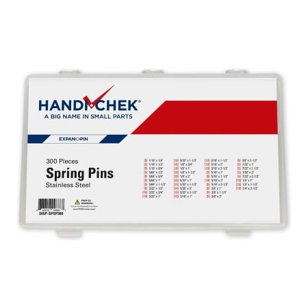 Flint Hills Trading Spring Pin 420 Stainless Steel Passivated Assortment 300 Piece DISP-SPSP300